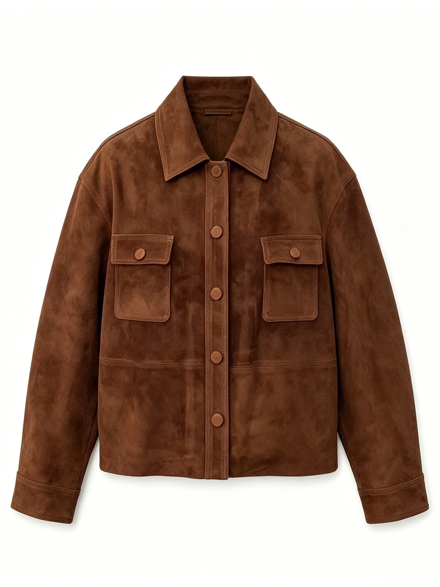 LAPEL SHORT LEATHER JACKET