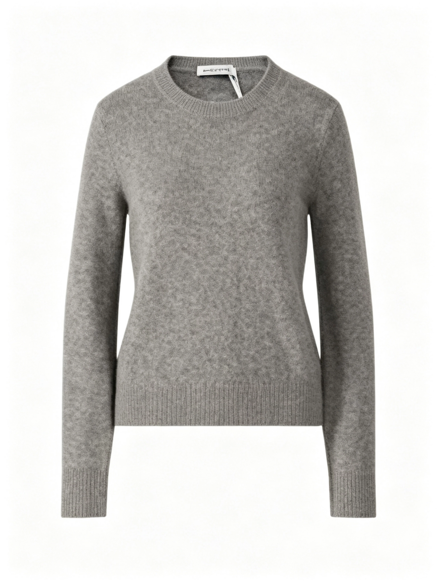 SLIM-FIT ROUND-NECK KNIT WOOL TOP