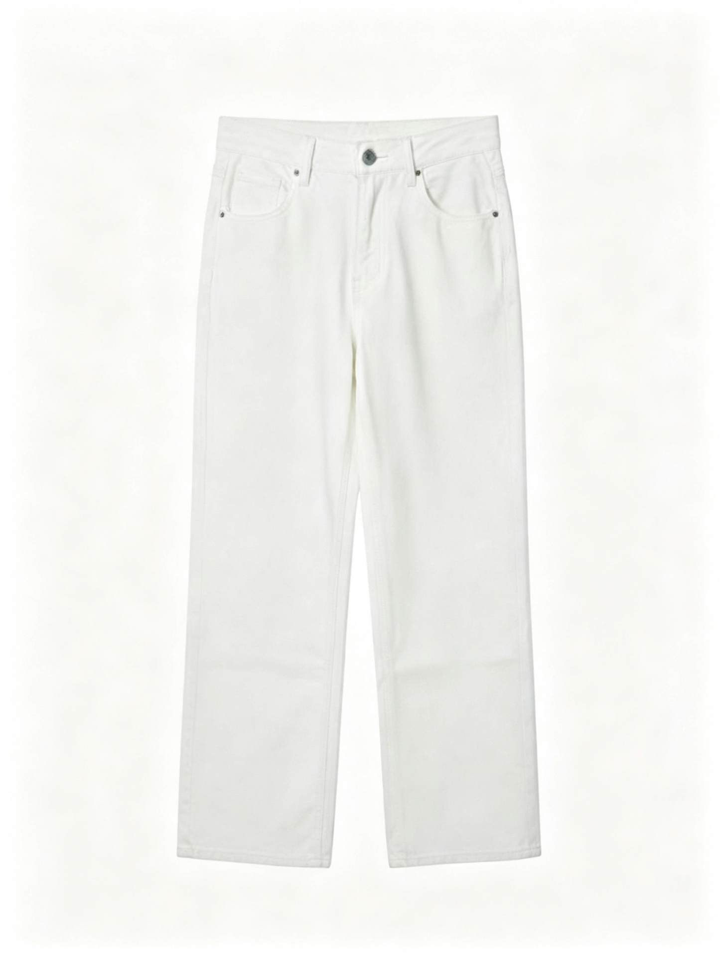 STRAIGHT FIT STRETCH DENIM PANTS