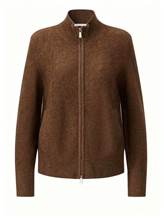 ZIP-UP SHORT WOOL JACKET
