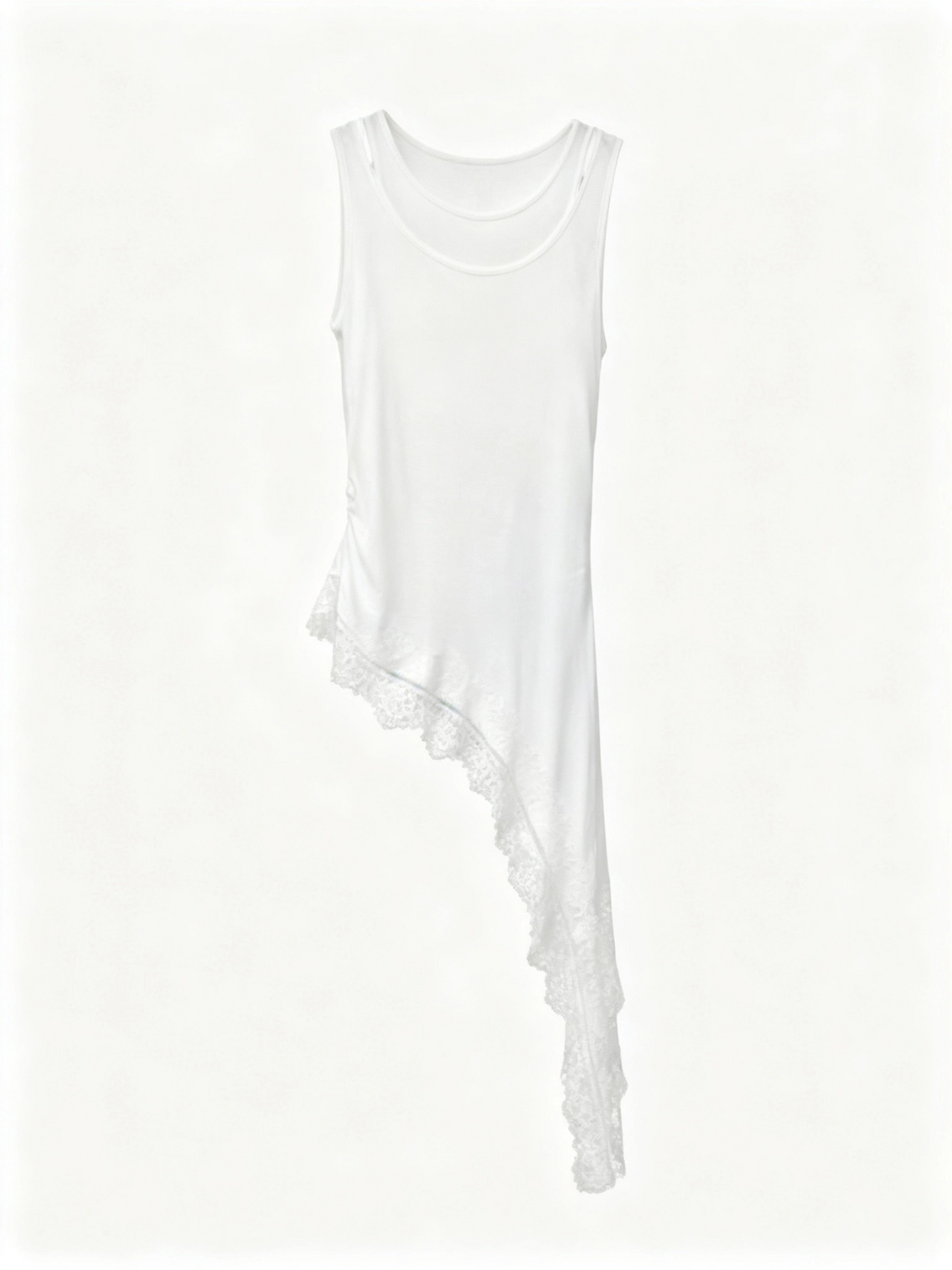 LACE SPLICED SLEEVELESS TANK TOP