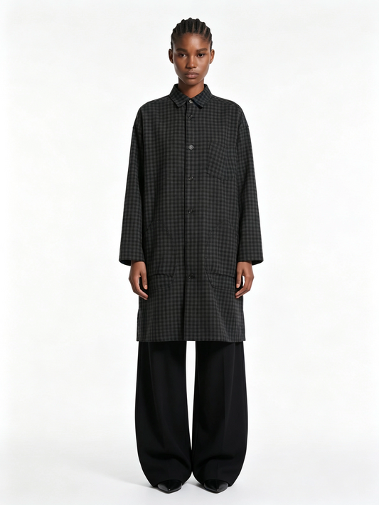 LONG SHIRT-STYLE TRENCH COAT
