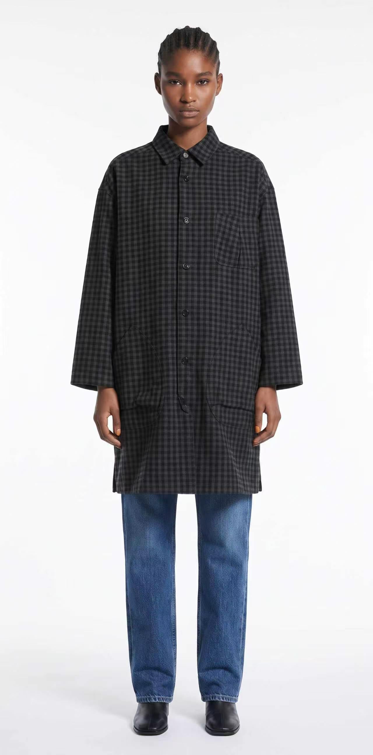 LONG SHIRT-STYLE TRENCH COAT