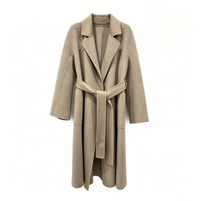 LONG BELTED WOOL COAT