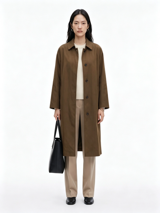 LONG SHIRT-STYLE TRENCH COAT