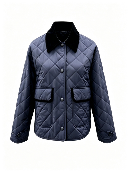 DIAMOND QUILTED SHORT PADDED JACKET