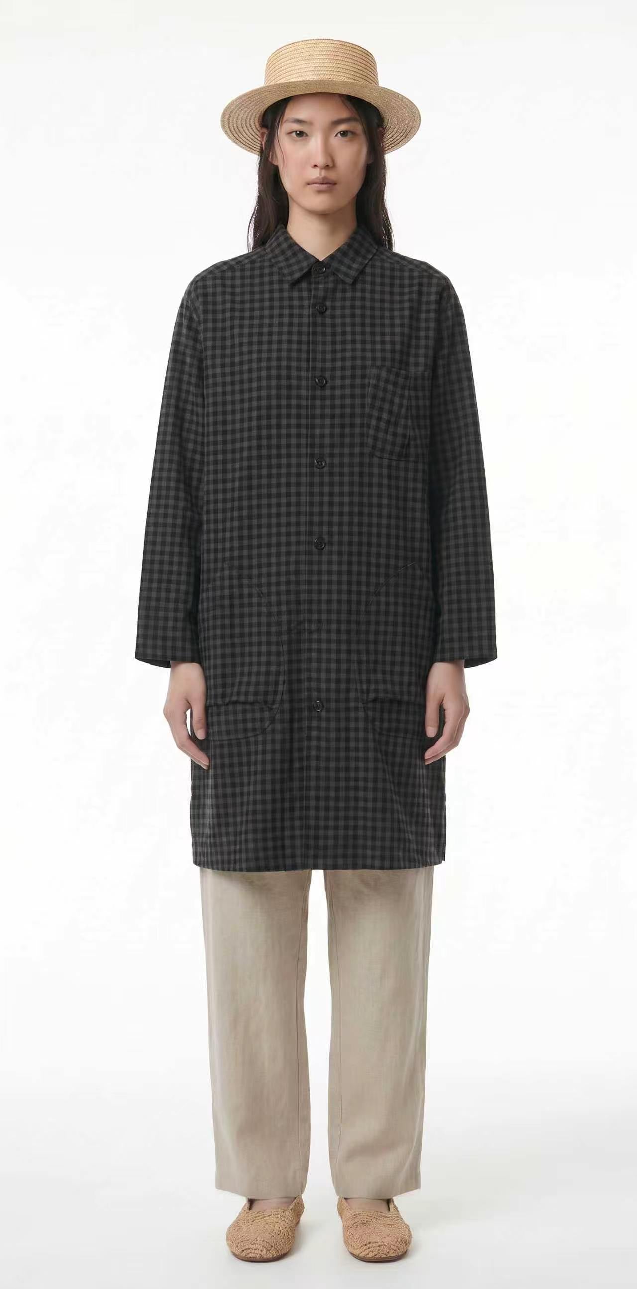 LONG SHIRT-STYLE TRENCH COAT