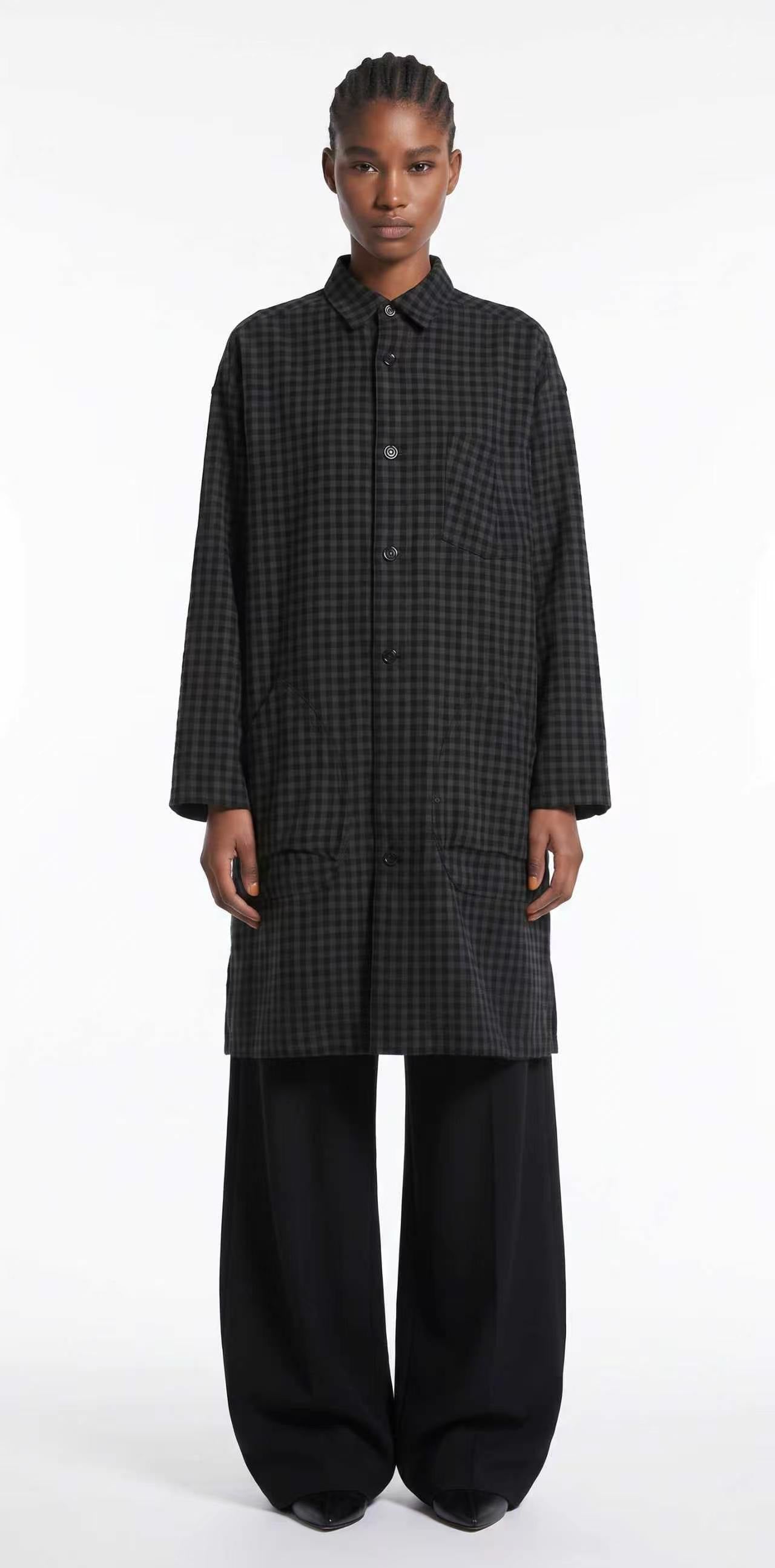 LONG SHIRT-STYLE TRENCH COAT