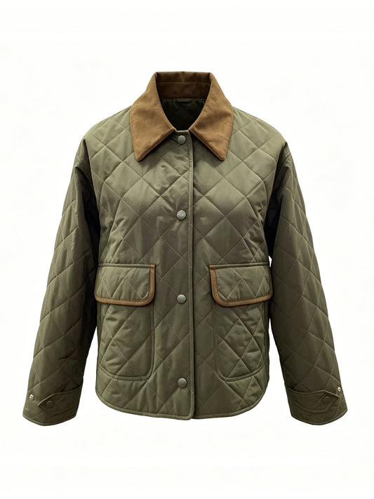 DIAMOND QUILTED SHORT PADDED JACKET