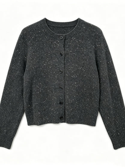 CREW NECK CARDIGAN
