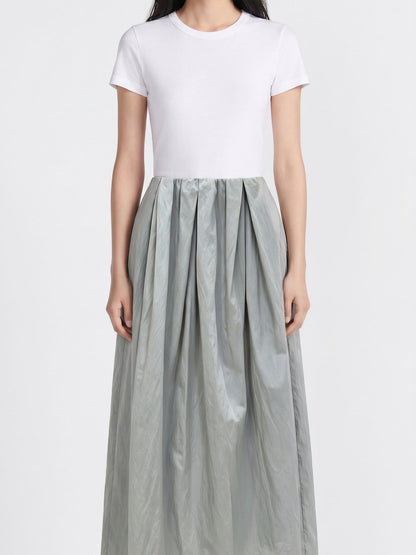 MIST GREY STRAIGHT SKIRT