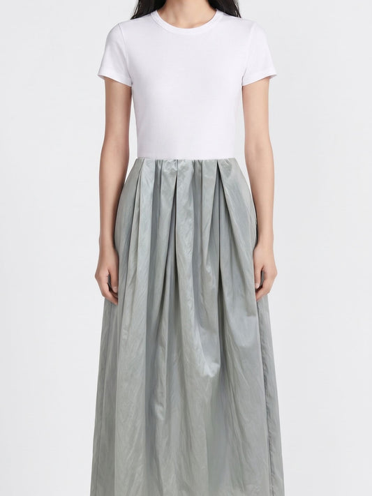 MIST GREY STRAIGHT SKIRT