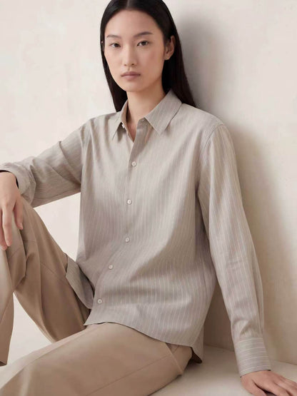 PINSTRIPE LONG SLEEVE SHIRT