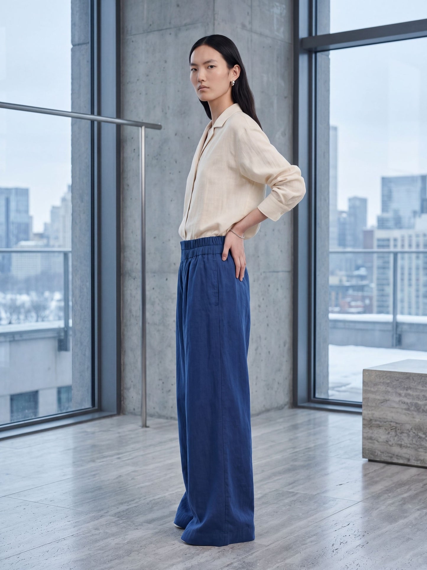 WIDE LEG CASUAL PANTS