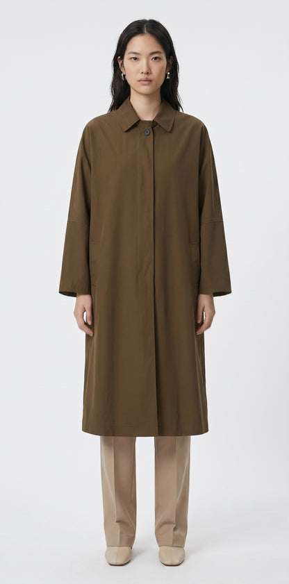 LONG SHIRT-STYLE TRENCH COAT