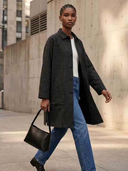 LONG SHIRT-STYLE TRENCH COAT