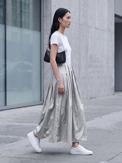 MIST GREY STRAIGHT SKIRT