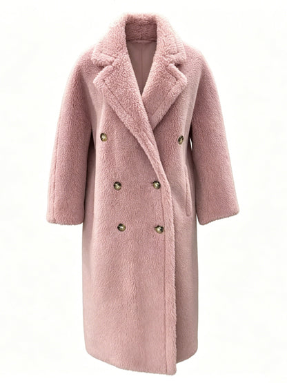 DOUBLE-BREASTED LONG WOOL COAT