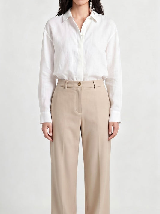 APRICOT CASUAL STRAIGHT PANTS